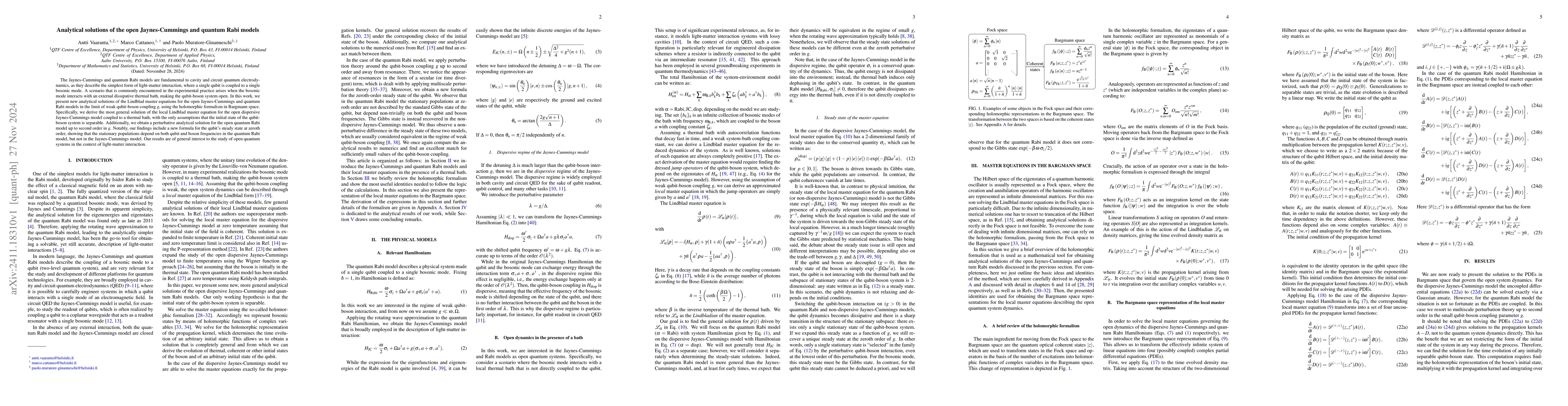 Thumbnail for Analytical solutions of the open Jaynes-Cummings and quantum Rabi models