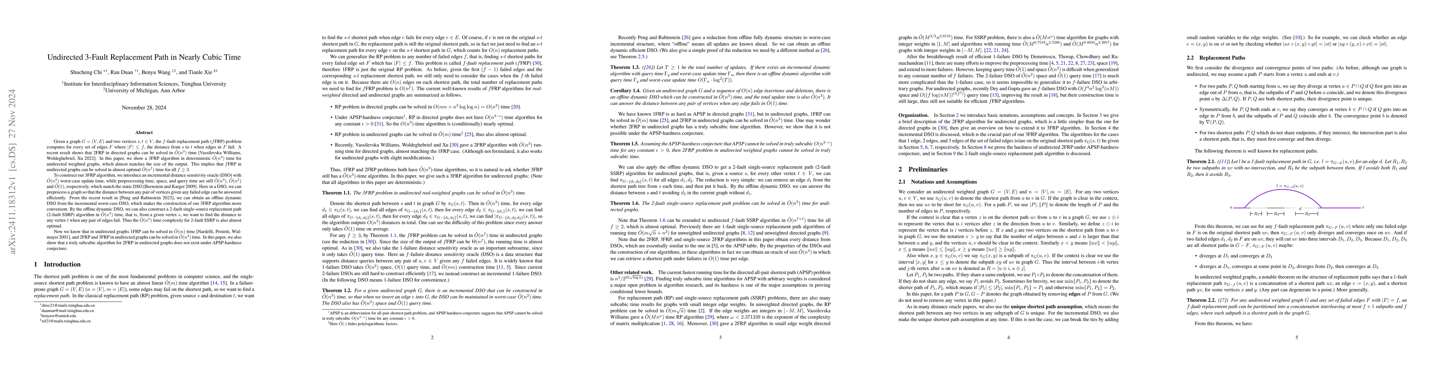 Thumbnail for Undirected 3-Fault Replacement Path in Nearly Cubic Time