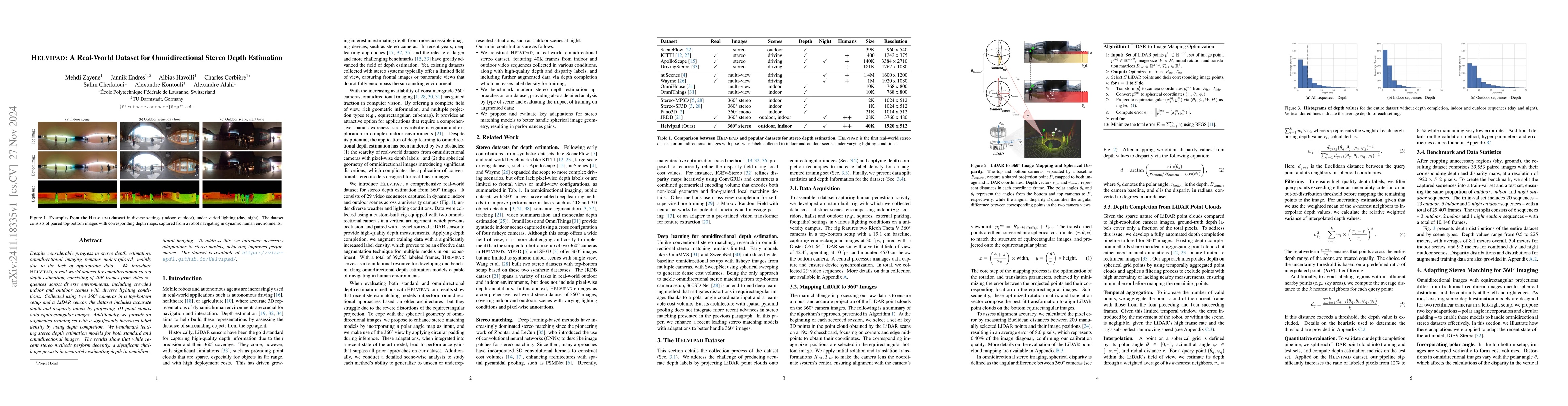 Thumbnail for Helvipad: A Real-World Dataset for Omnidirectional Stereo Depth
  Estimation