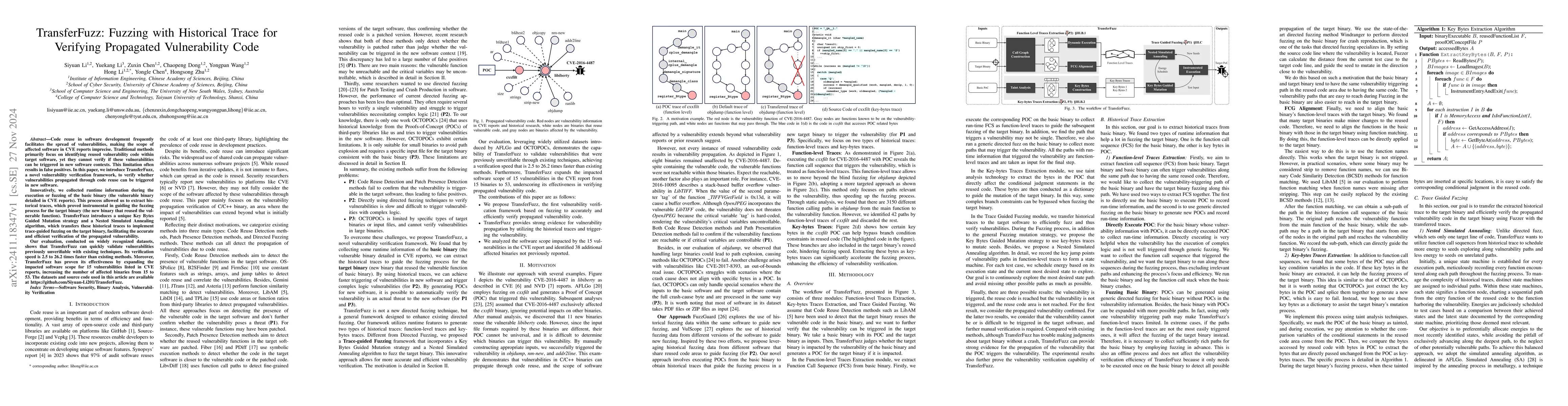 Thumbnail for TransferFuzz: Fuzzing with Historical Trace for Verifying Propagated
  Vulnerability Code