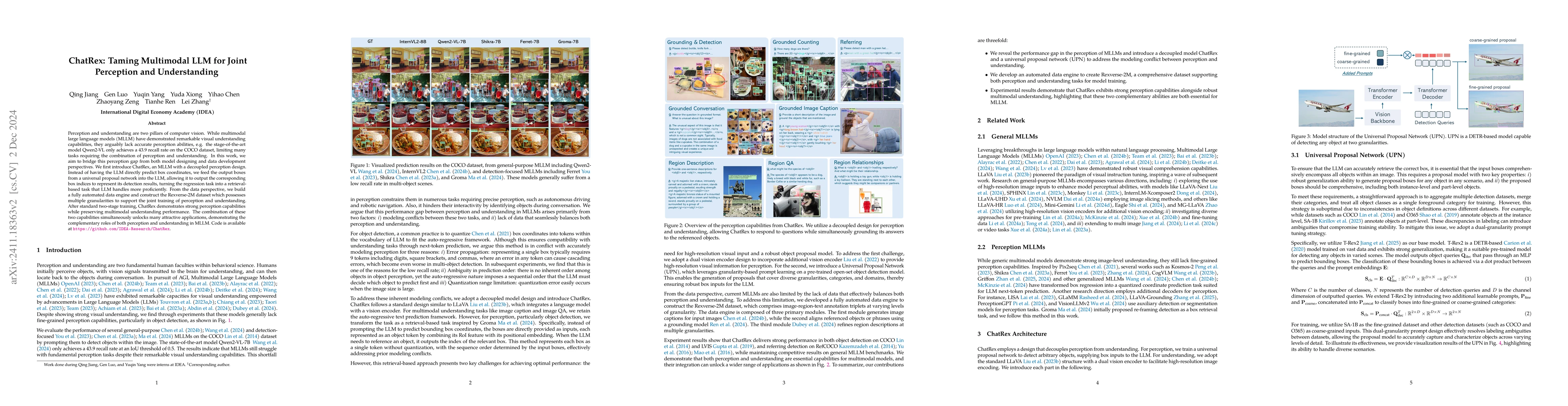 Thumbnail for ChatRex: Taming Multimodal LLM for Joint Perception and Understanding