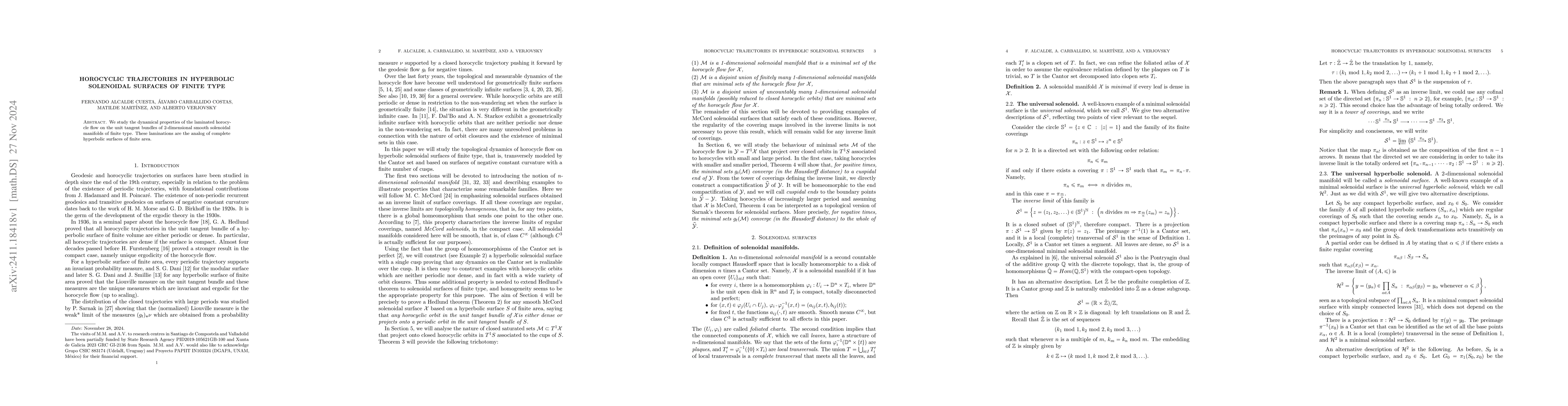Thumbnail for Horocyclic trajectories in hyperbolic solenoidal surfaces of finite type