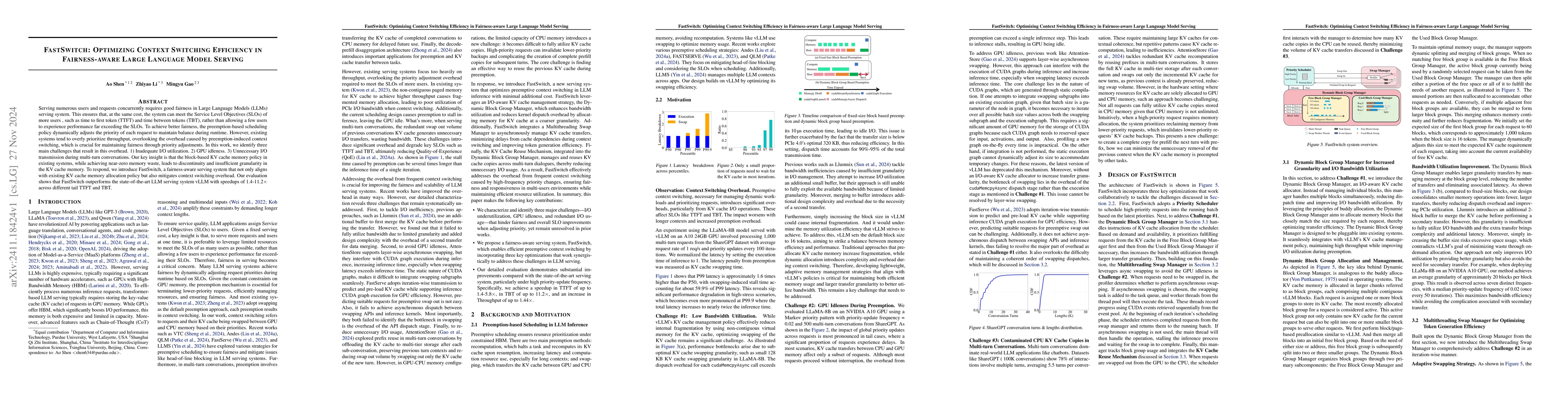 Thumbnail for FastSwitch: Optimizing Context Switching Efficiency in Fairness-aware
  Large Language Model Serving
