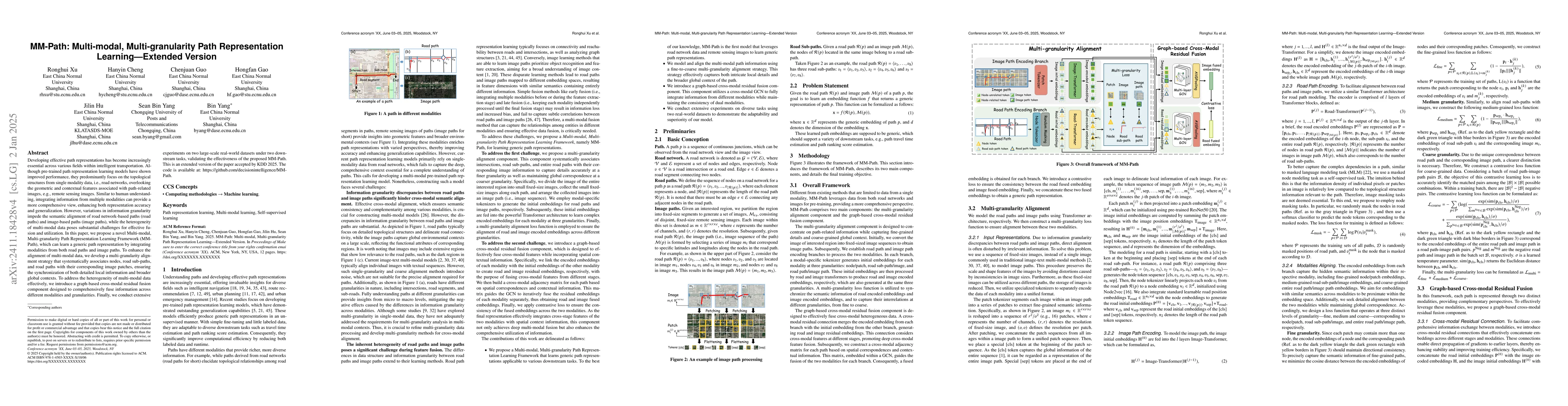 Thumbnail for MM-Path: Multi-modal, Multi-granularity Path Representation Learning --
  Extended Version
