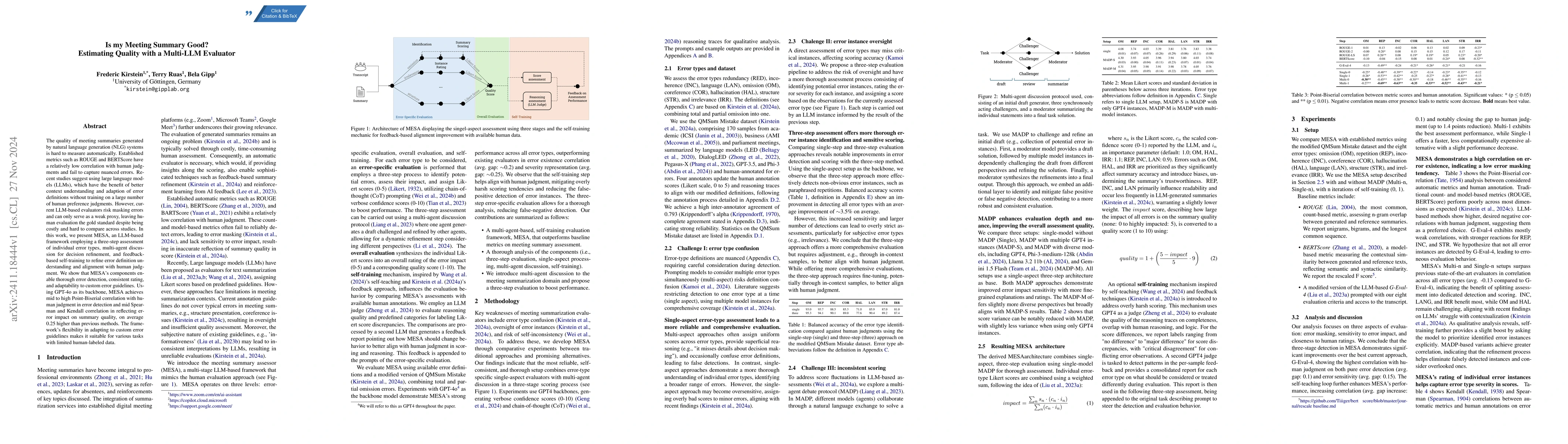 Thumbnail for Is my Meeting Summary Good? Estimating Quality with a Multi-LLM
  Evaluator