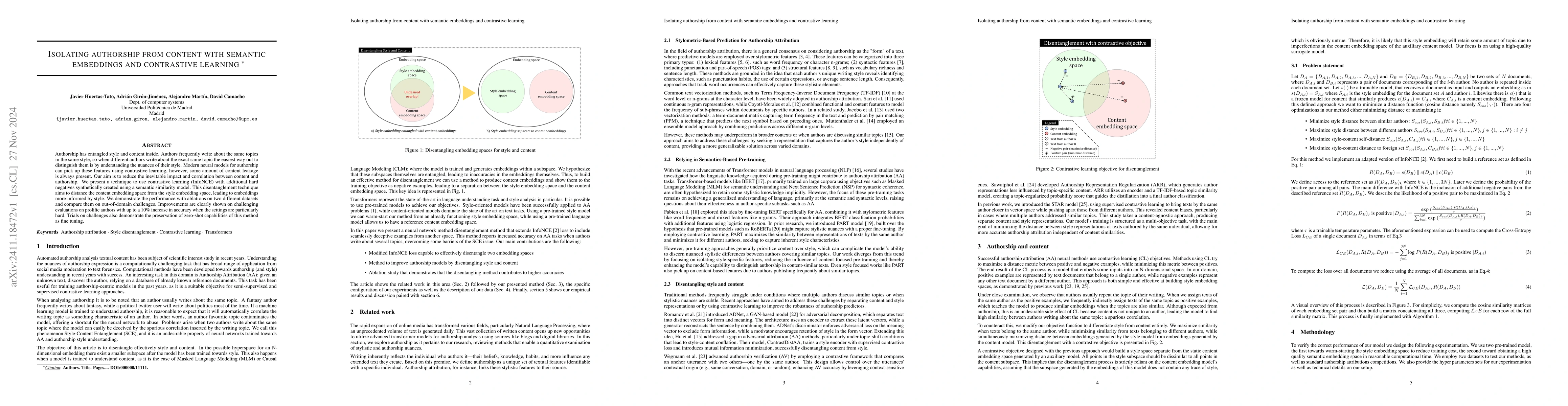 Thumbnail for Isolating authorship from content with semantic embeddings and
  contrastive learning