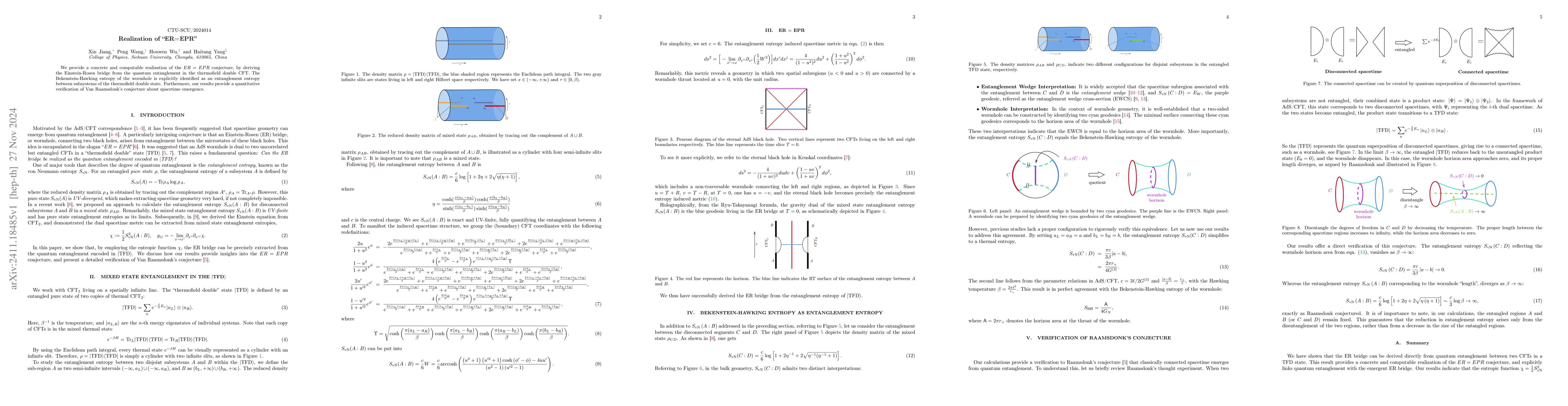 Thumbnail for Realization of "ER=EPR"