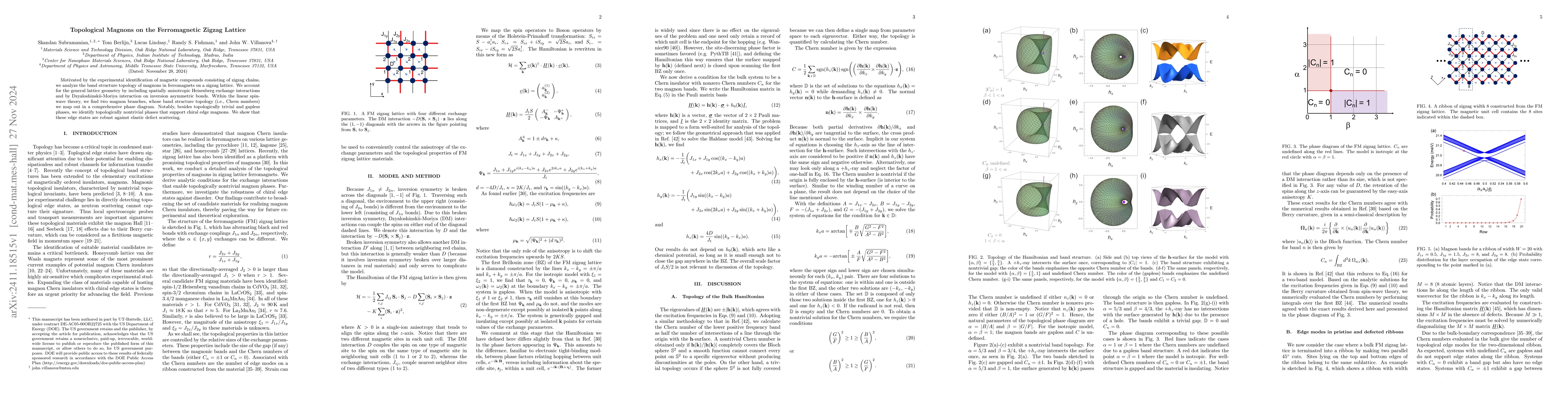 Thumbnail for Topological Magnons on the Ferromagnetic Zigzag Lattice