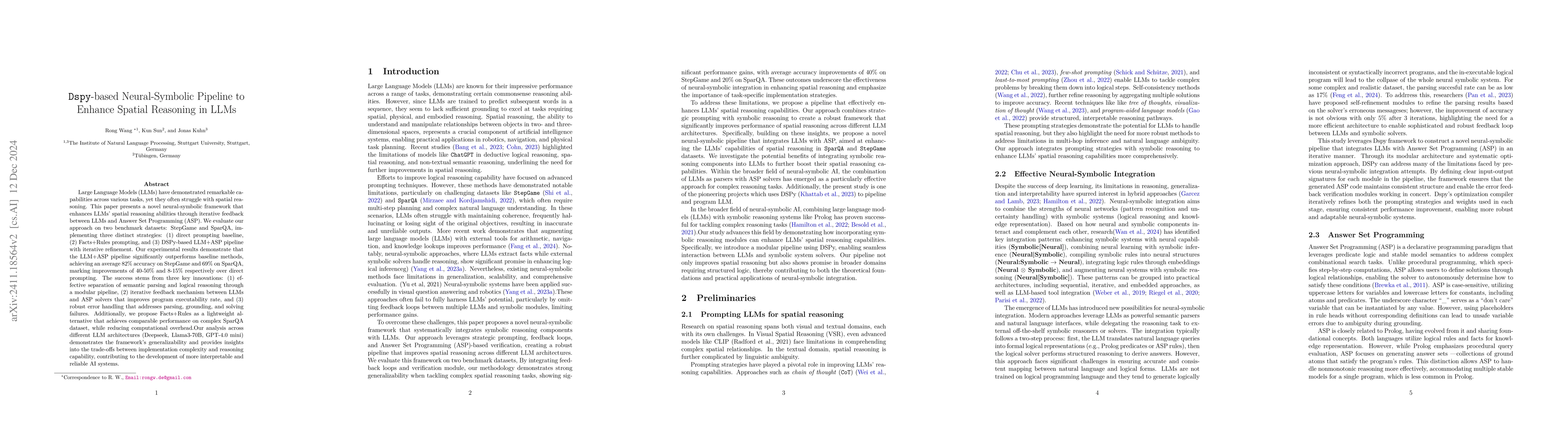 Thumbnail for A Pipeline of Neural-Symbolic Integration to Enhance Spatial Reasoning
  in Large Language Models