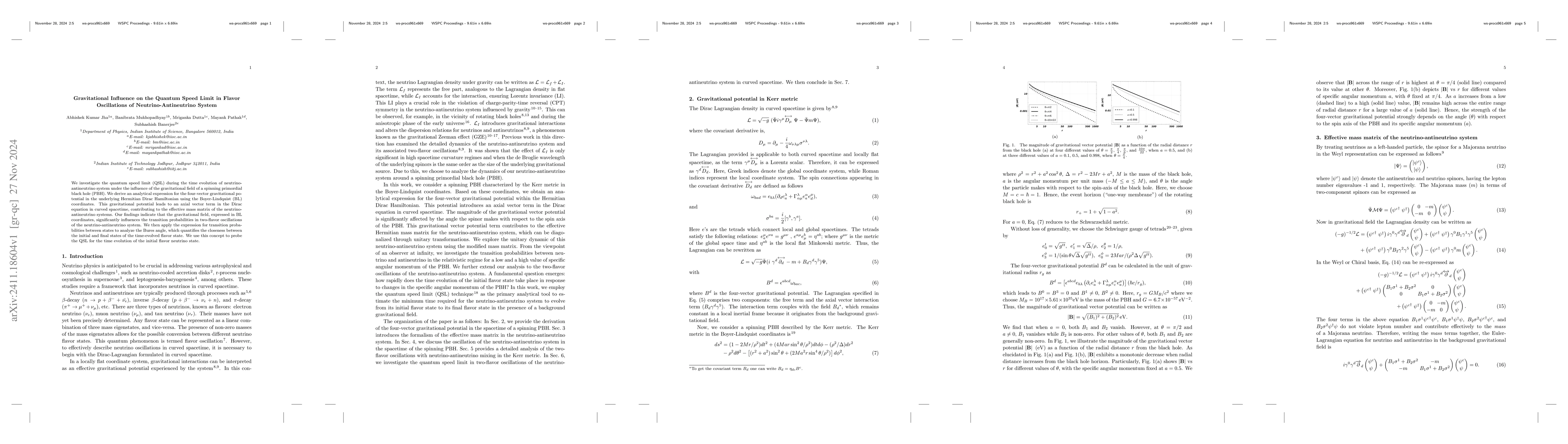 Thumbnail for Gravitational Influence on the Quantum Speed Limit in Flavor
  Oscillations of Neutrino-Antineutrino System