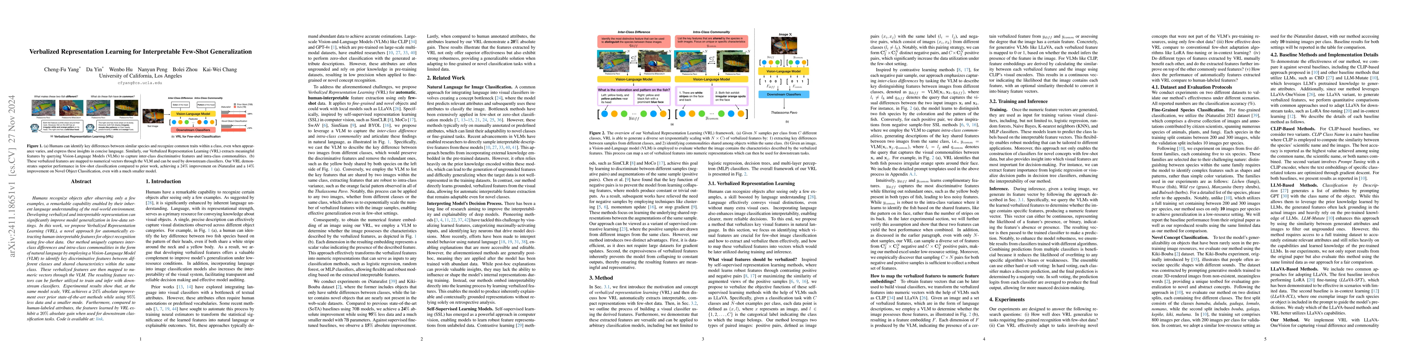 Thumbnail for Verbalized Representation Learning for Interpretable Few-Shot
  Generalization