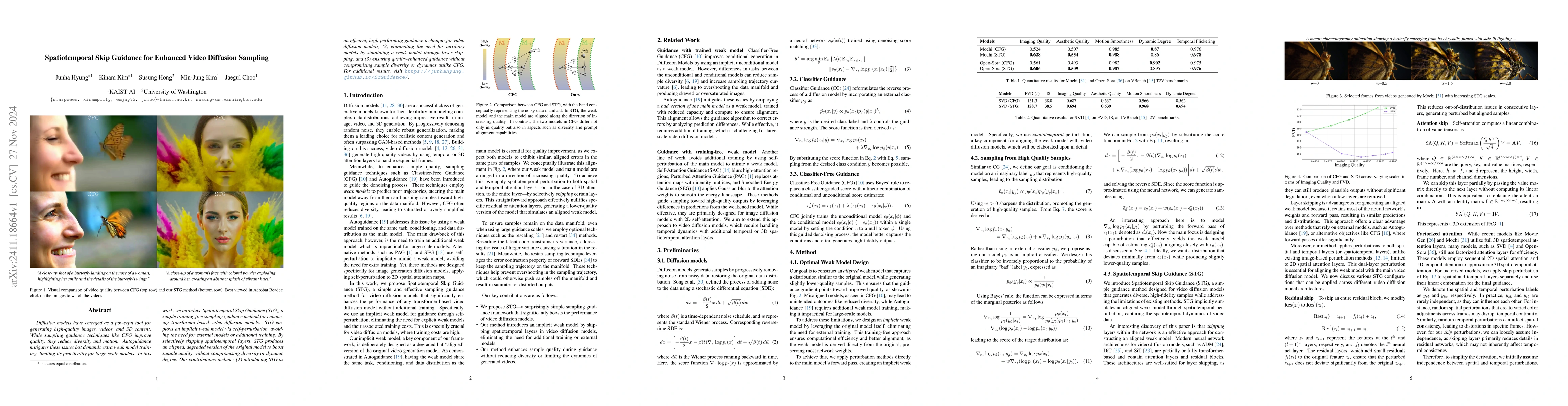 Thumbnail for Spatiotemporal Skip Guidance for Enhanced Video Diffusion Sampling