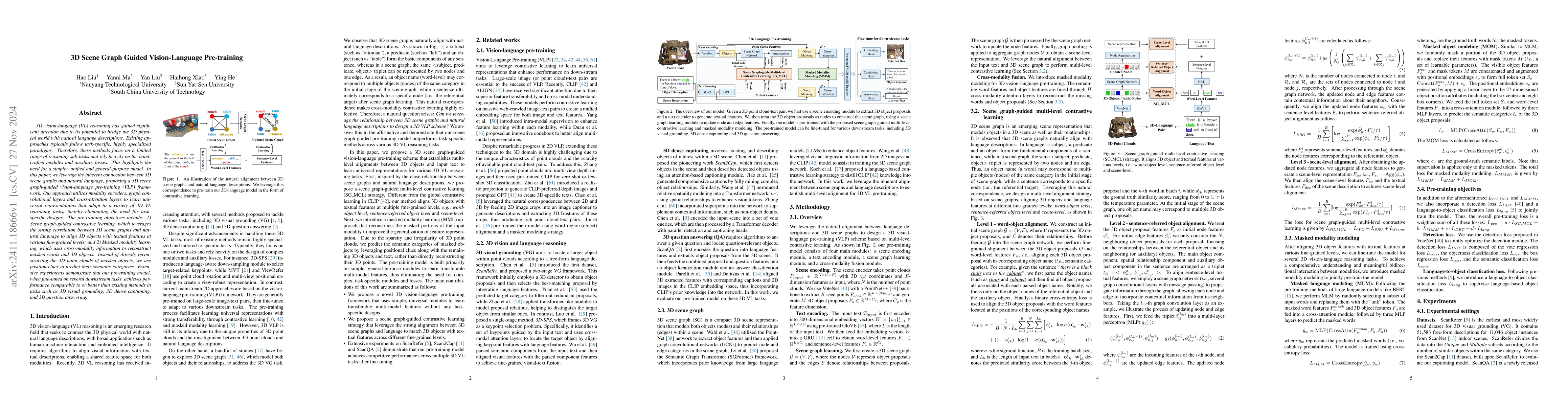 Thumbnail for 3D Scene Graph Guided Vision-Language Pre-training