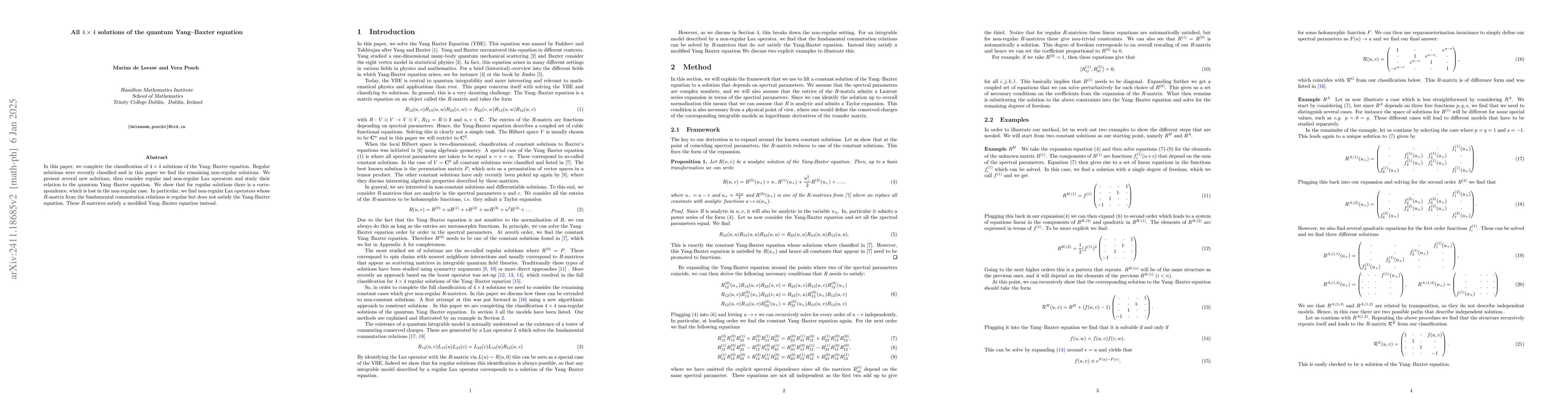 Thumbnail for All 4 x 4 solutions of the quantum Yang-Baxter equation