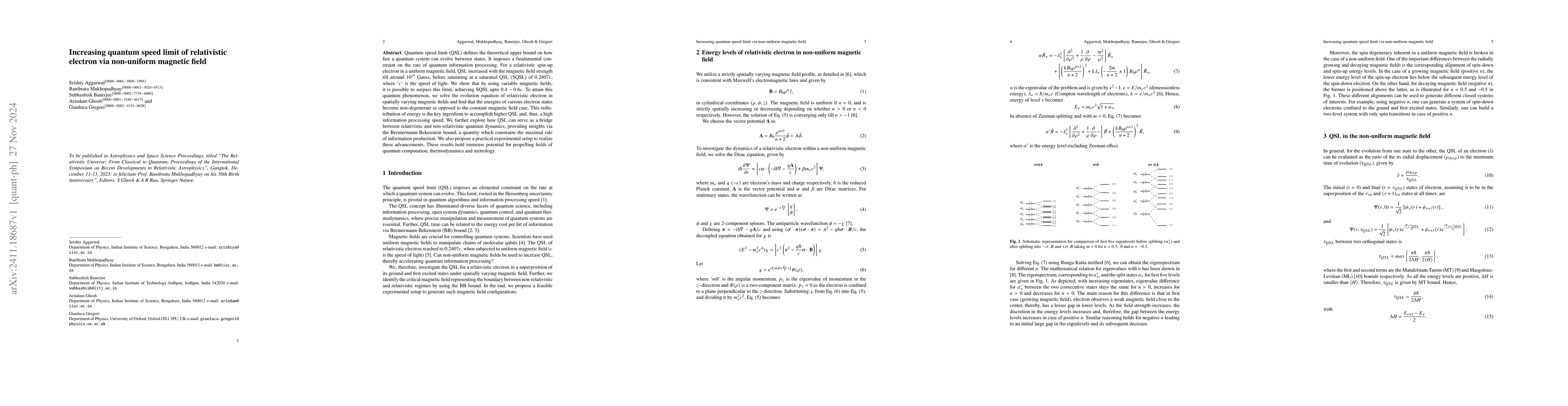 Thumbnail for Increasing quantum speed limit via non-uniform magnetic field
