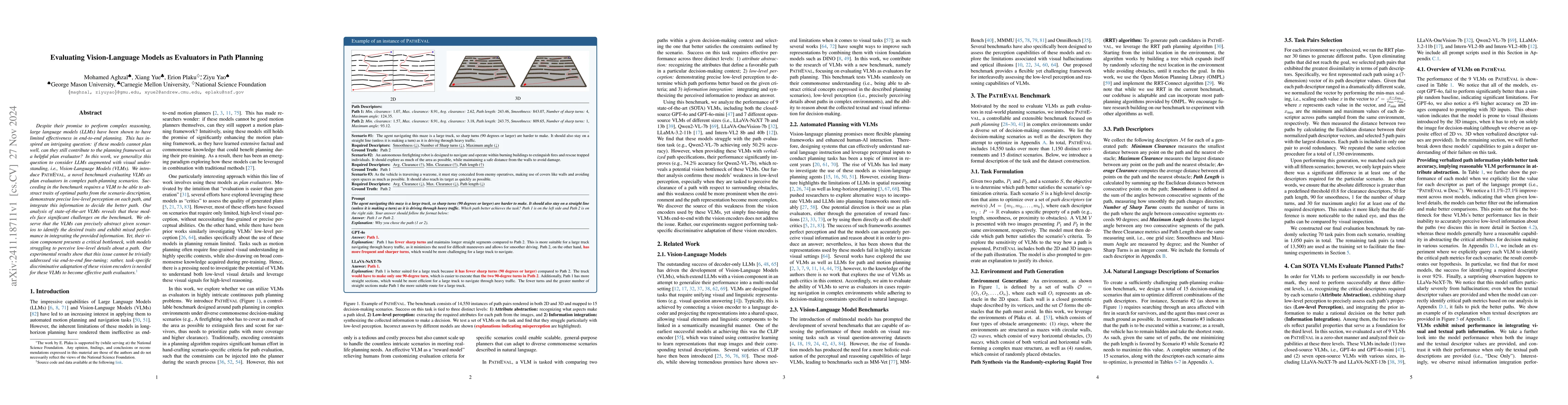 Thumbnail for Evaluating Vision-Language Models as Evaluators in Path Planning