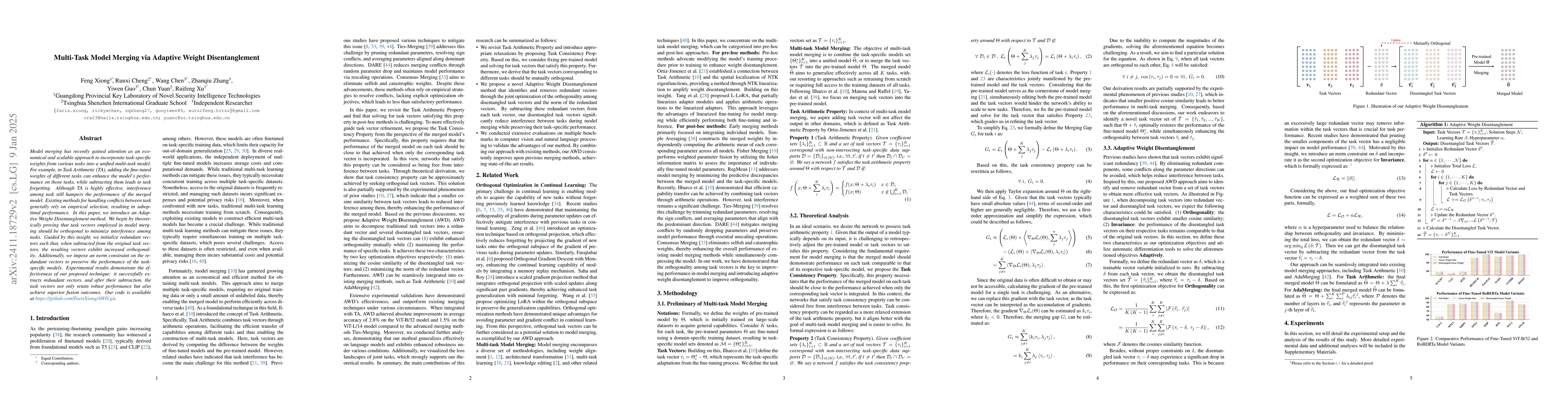 Thumbnail for Multi-Task Model Merging via Adaptive Weight Disentanglement