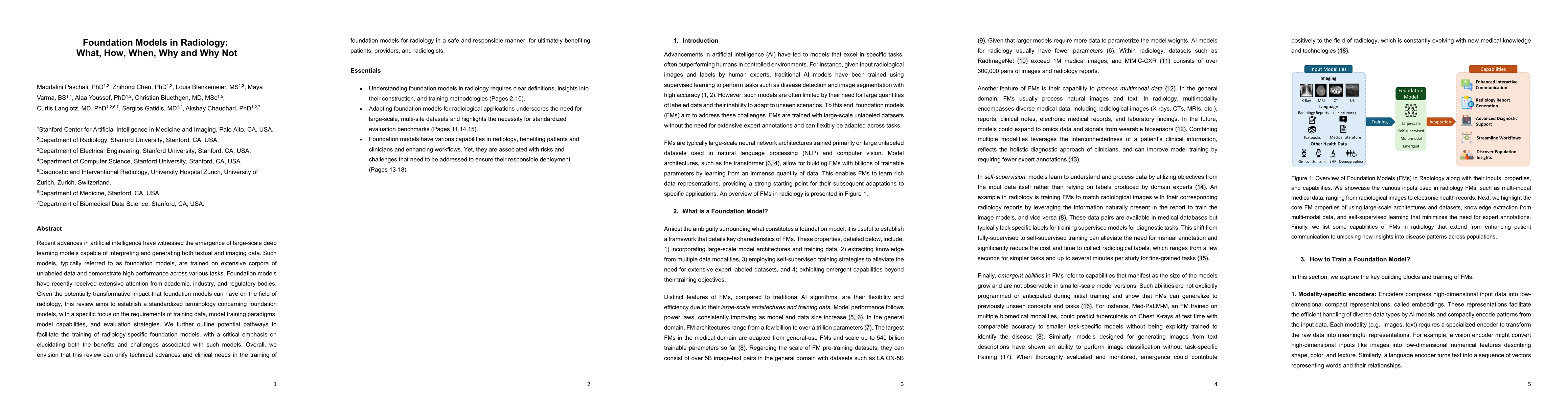 Thumbnail for Foundation Models in Radiology: What, How, When, Why and Why Not