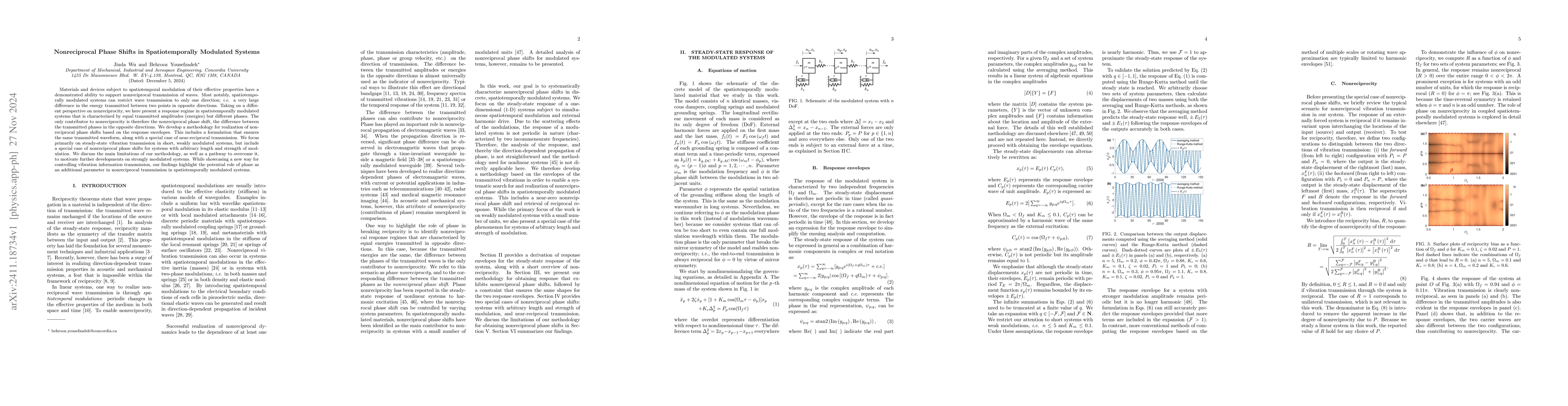 Thumbnail for Nonreciprocal Phase Shifts in Spatiotemporally Modulated Systems