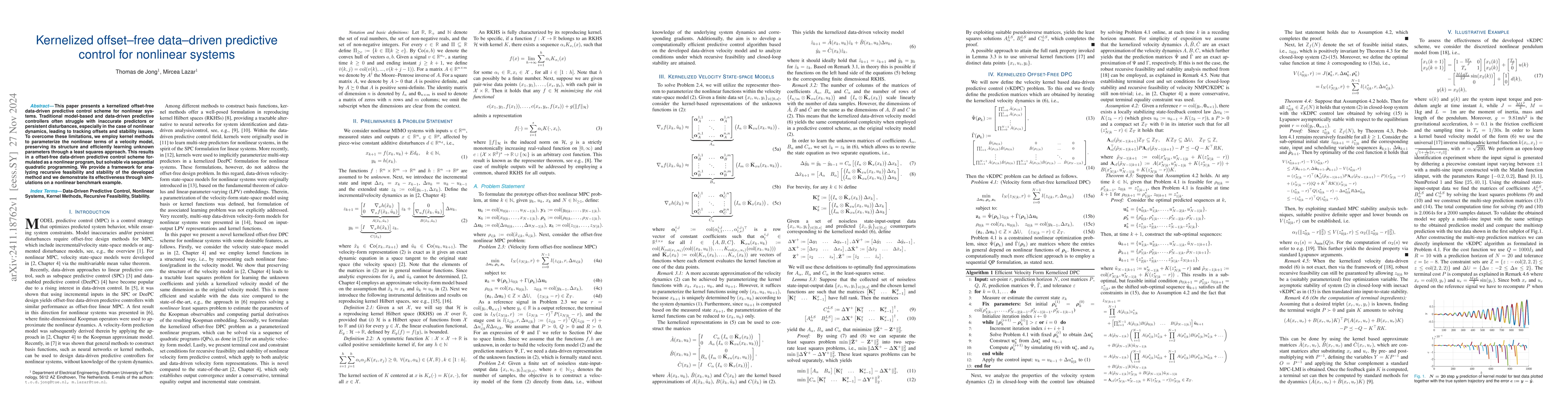 Thumbnail for Kernelized offset-free data-driven predictive control for nonlinear
  systems
