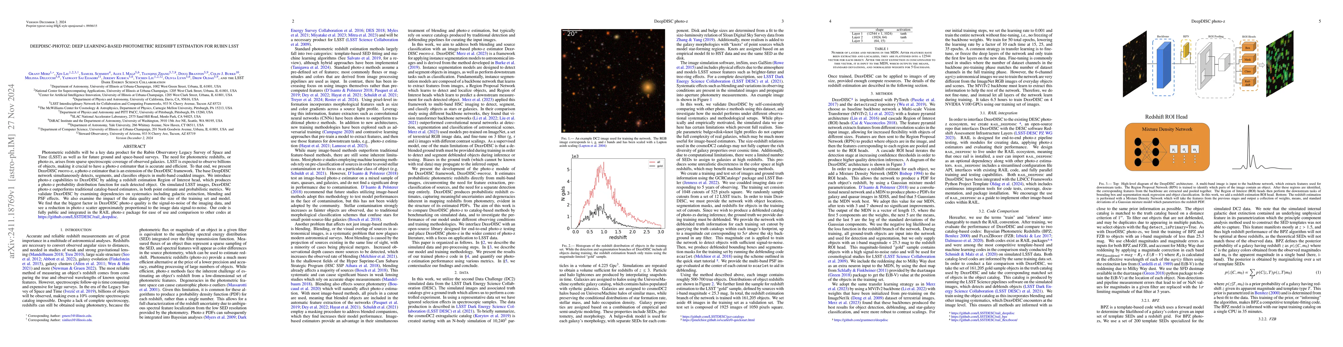 Thumbnail for DeepDISC-photoz: Deep Learning-Based Photometric Redshift Estimation for
  Rubin LSST