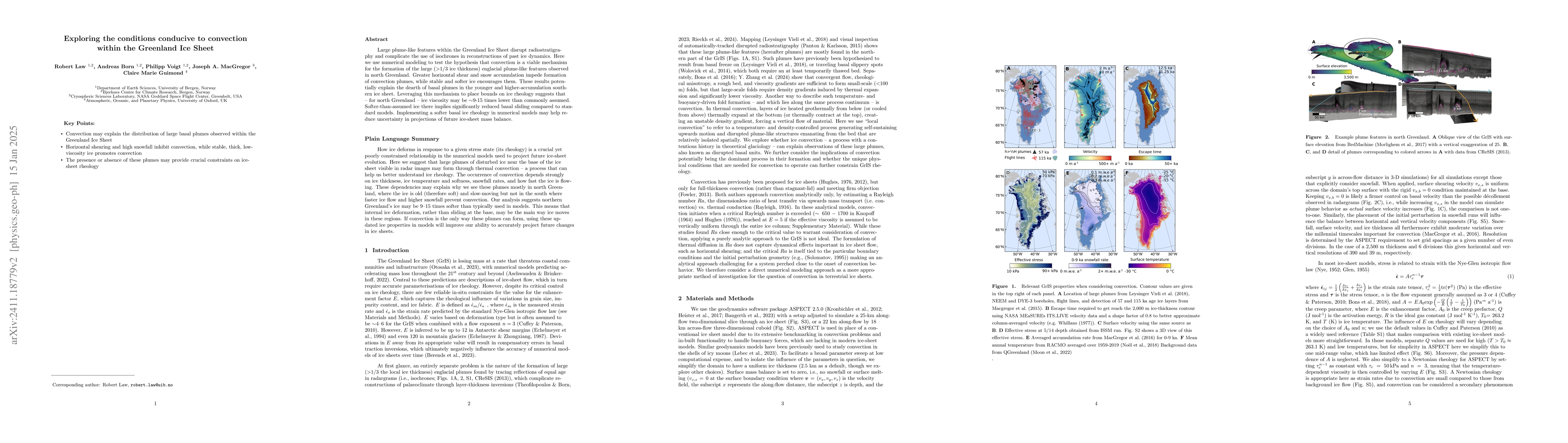 Thumbnail for Exploring the conditions conducive to convection within the Greenland
  Ice Sheet