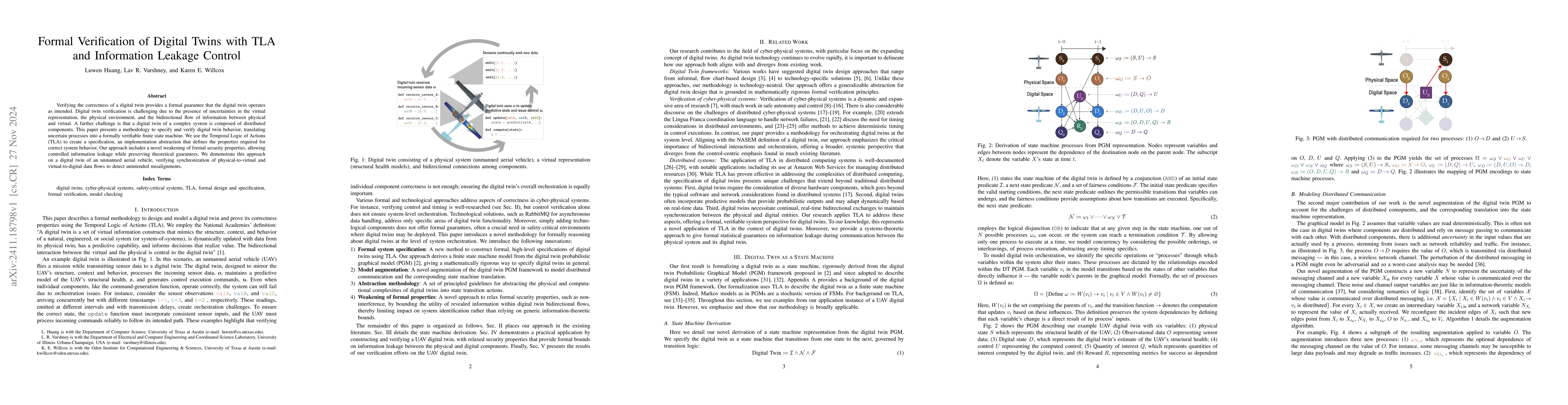 Thumbnail for Formal Verification of Digital Twins with TLA and Information Leakage
  Control