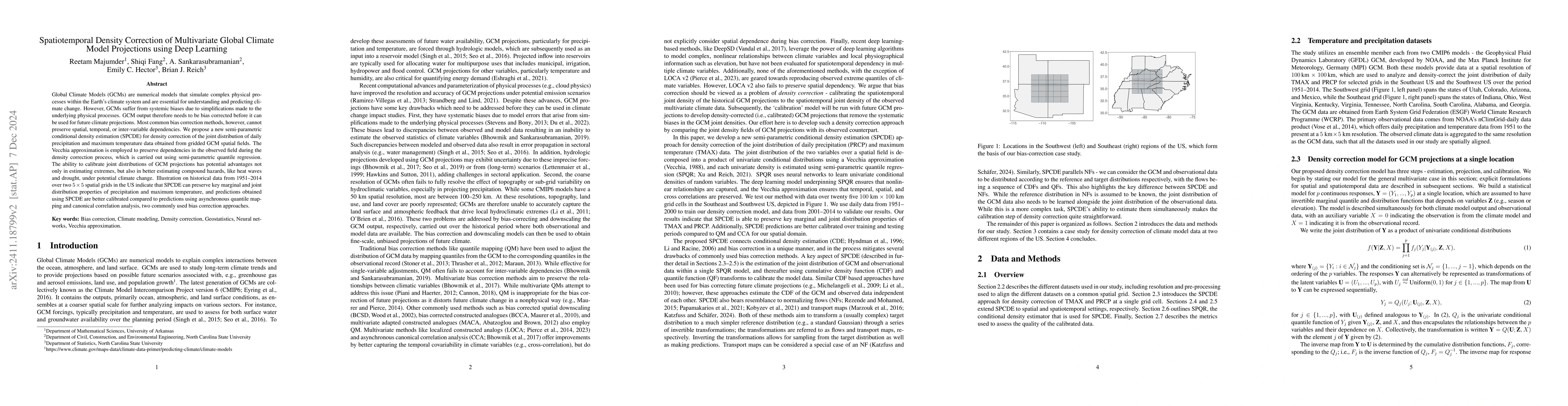Thumbnail for Conditional Density Estimation with Neural Networks for Bias Correction
  of Multivariate Climate Model Data