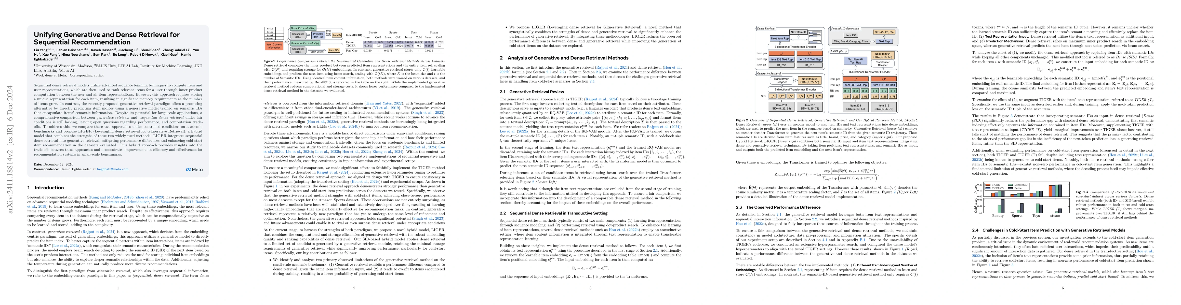 Thumbnail for Unifying Generative and Dense Retrieval for Sequential Recommendation