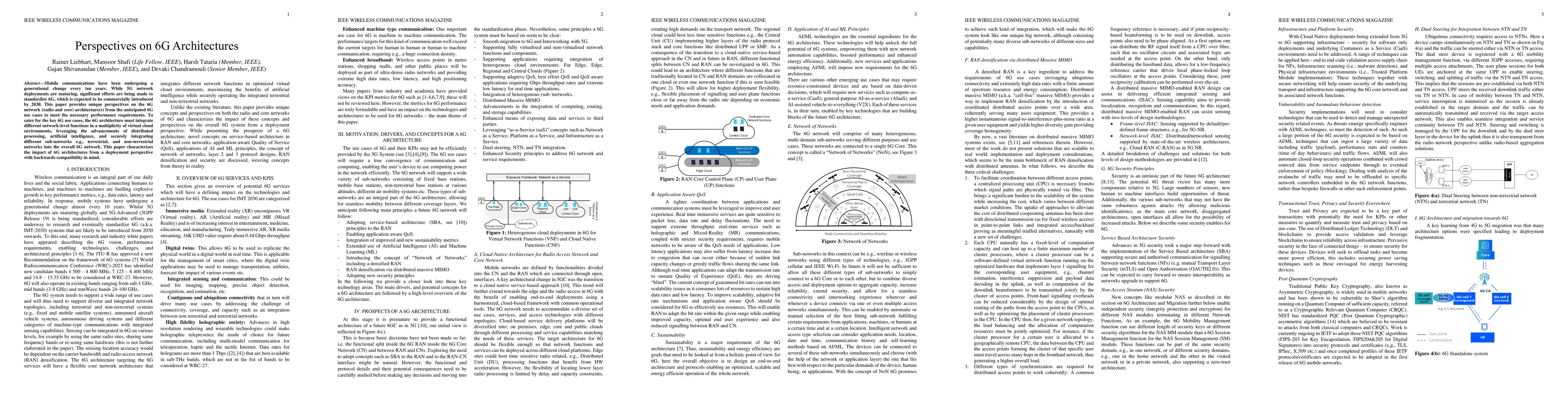 Thumbnail for Perspectives on 6G Architectures