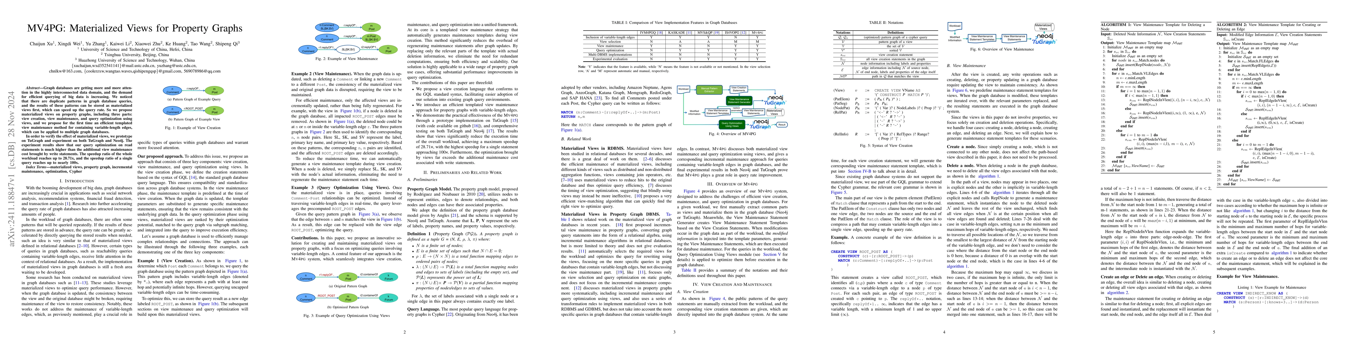 Thumbnail for MV4PG: Materialized Views for Property Graphs