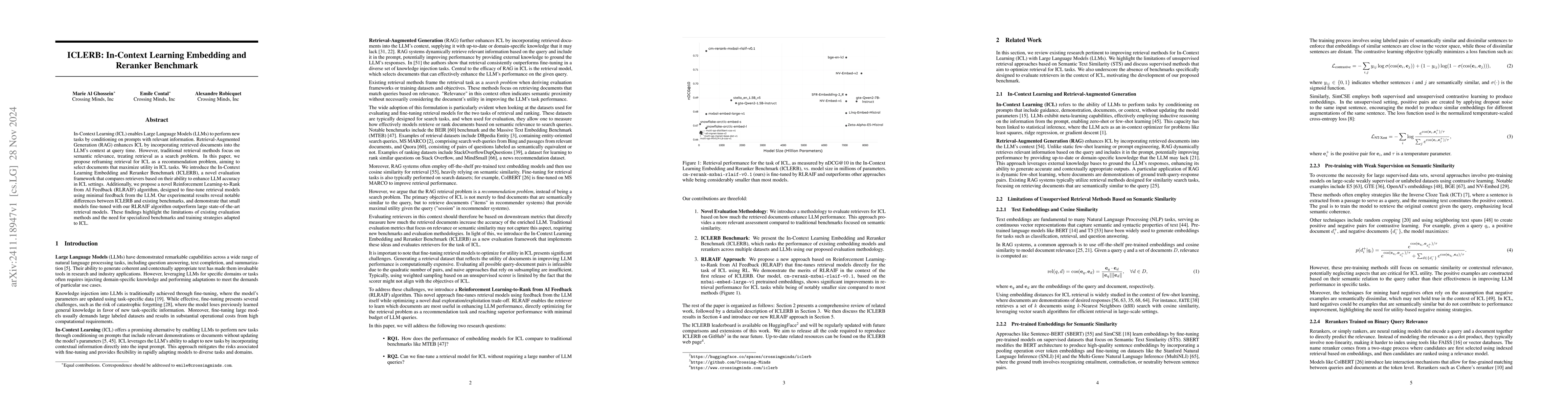 Thumbnail for ICLERB: In-Context Learning Embedding and Reranker Benchmark