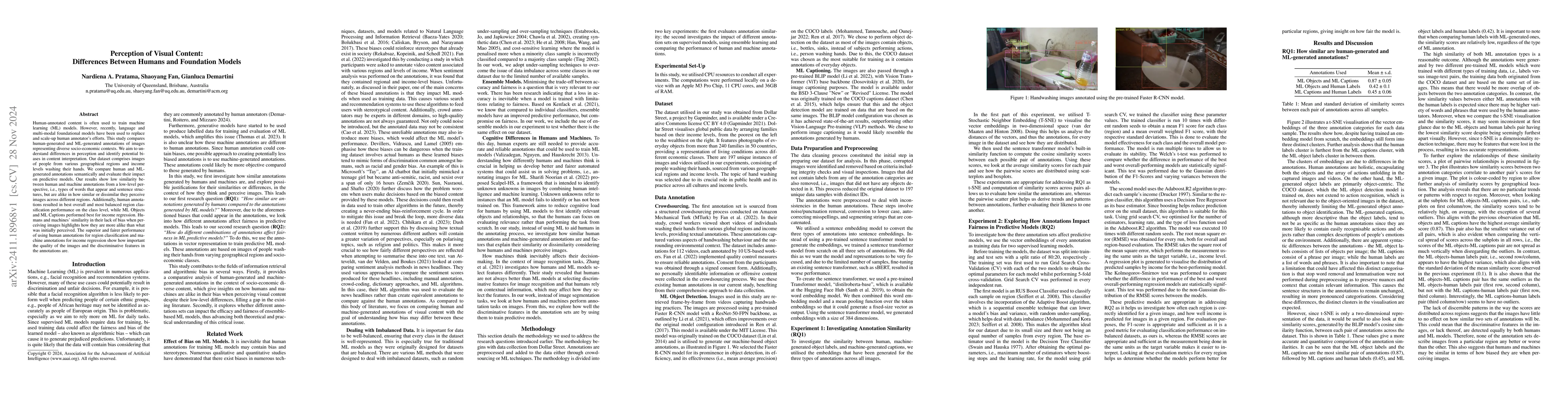 Thumbnail for Perception of Visual Content: Differences Between Humans and Foundation
  Models