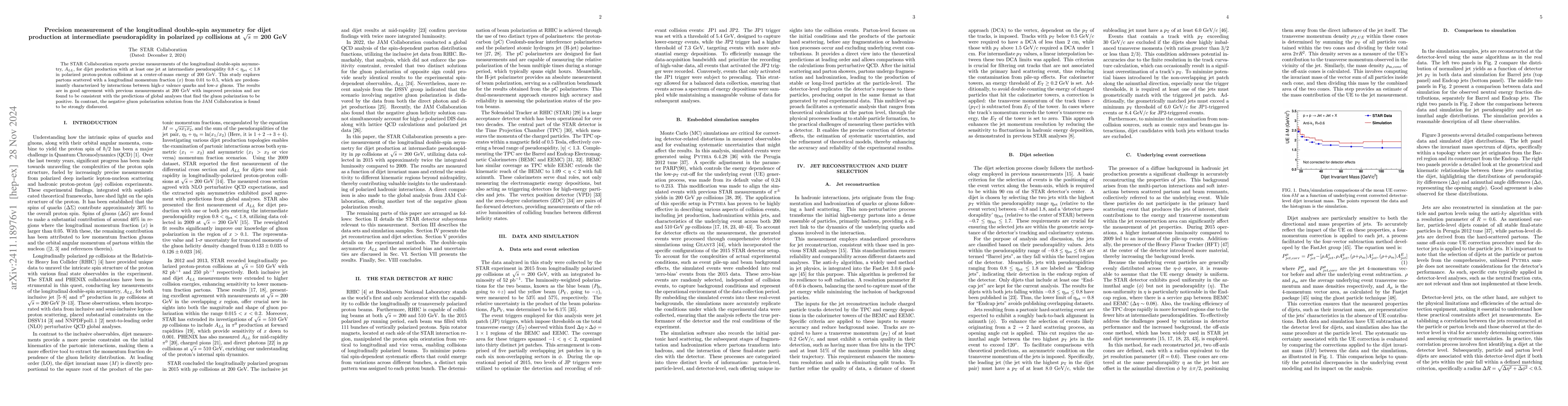 Thumbnail for Precision measurement of the longitudinal double-spin asymmetry for
  dijet production at intermediate pseudorapidity in polarized $pp$ collisions
  at $\sqrt{s}$ = 200 GeV