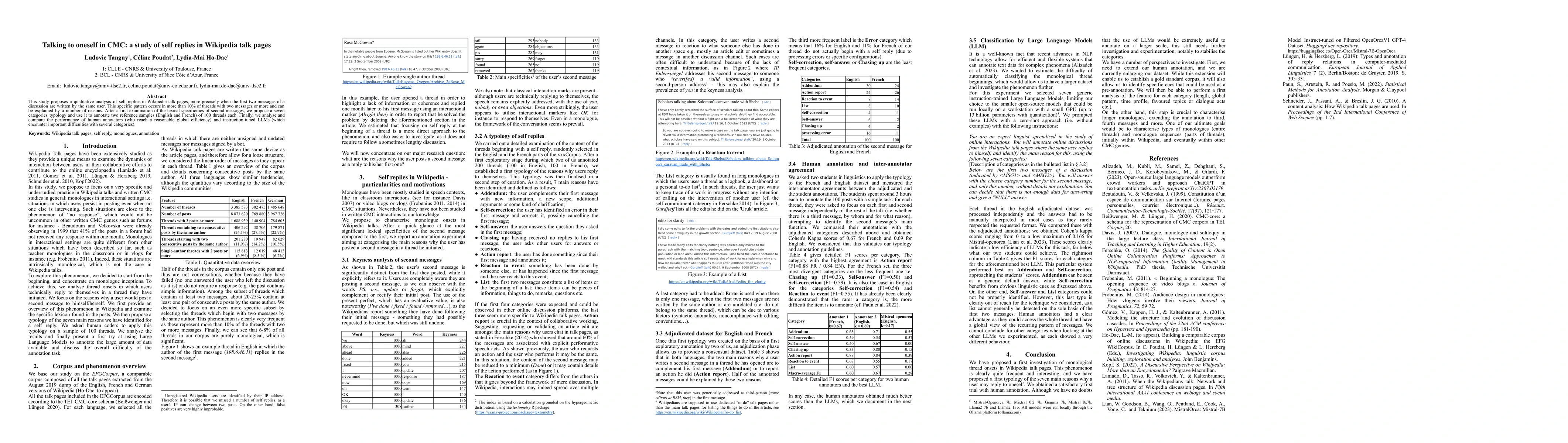 Thumbnail for Talking to oneself in CMC: a study of self replies in Wikipedia talk
  pages