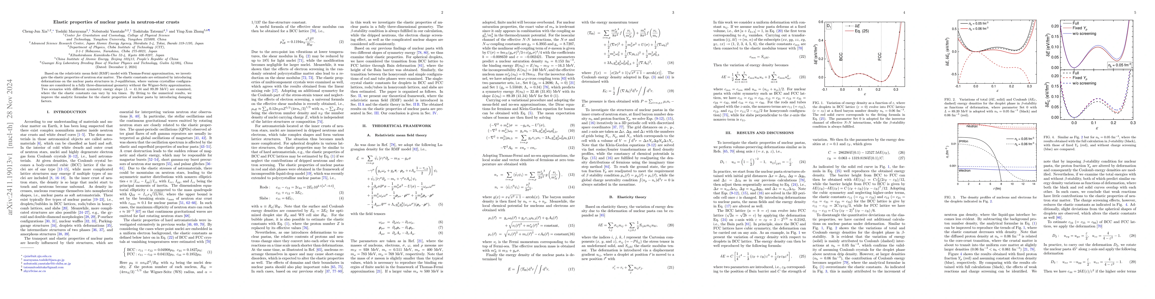 Thumbnail for Elastic properties of nuclear pasta in neutron-star crusts