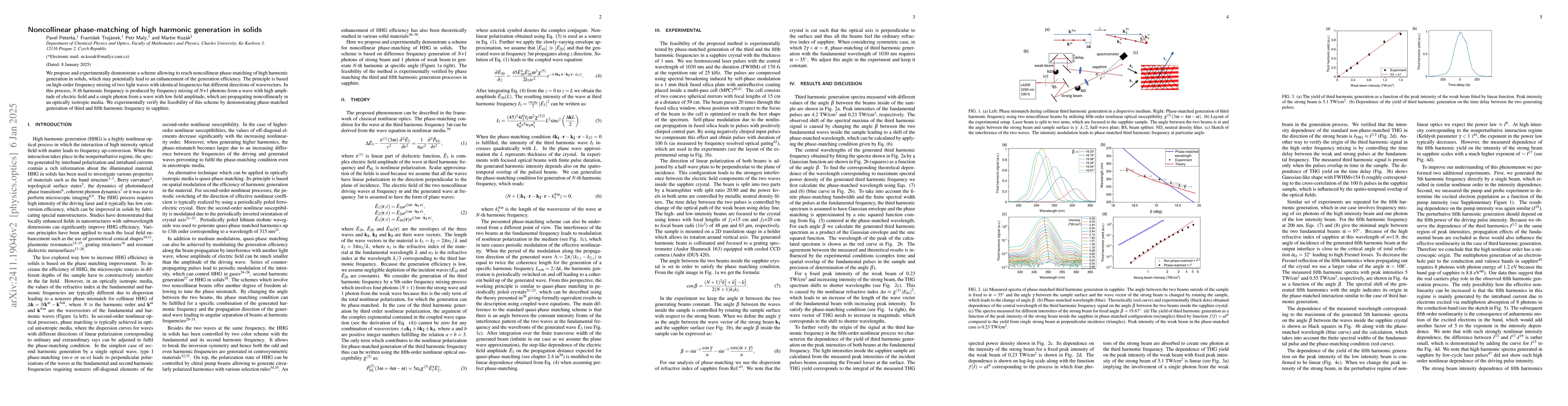 Thumbnail for Noncollinear phase-matching of high harmonic generation in solids
