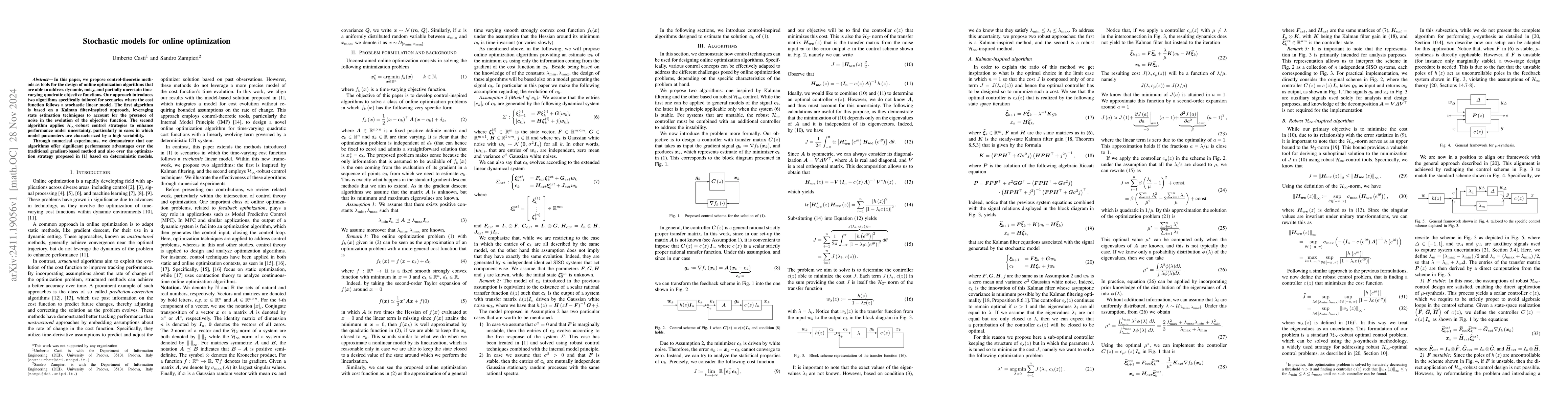 Thumbnail for Stochastic models for online optimization