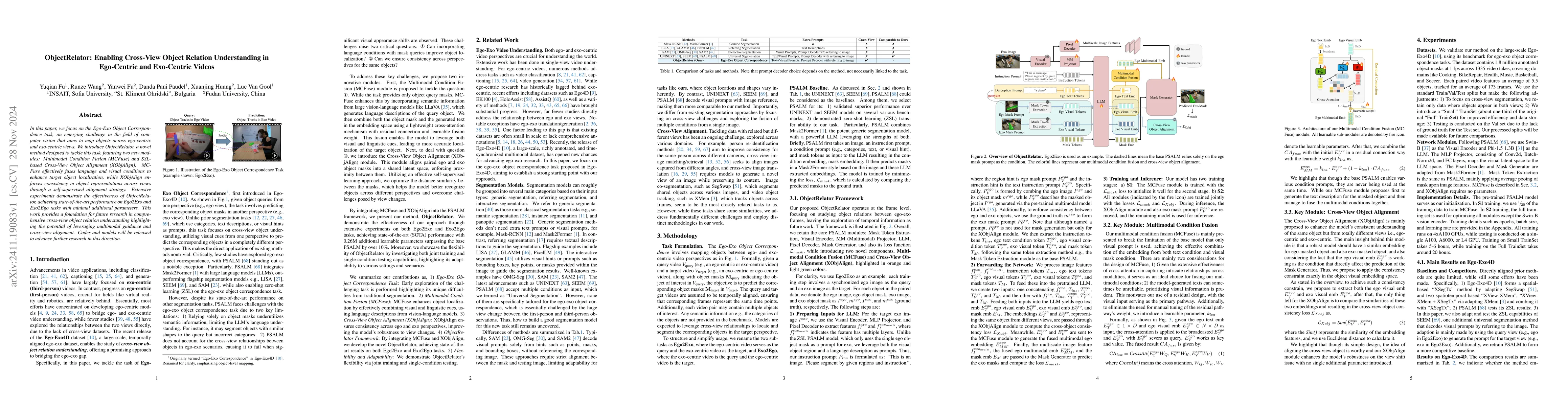 Thumbnail for ObjectRelator: Enabling Cross-View Object Relation Understanding in
  Ego-Centric and Exo-Centric Videos