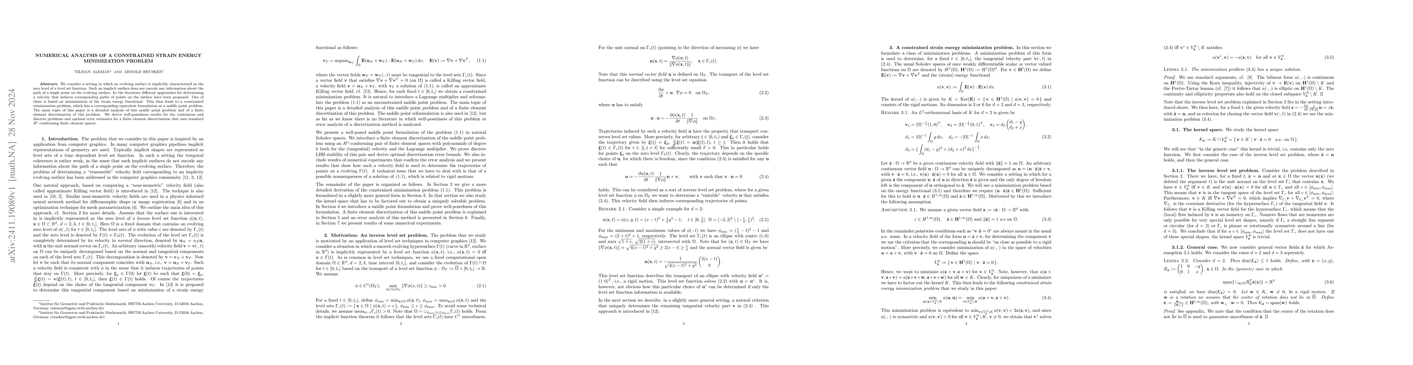 Thumbnail for Numerical analysis of a constrained strain energy minimization problem