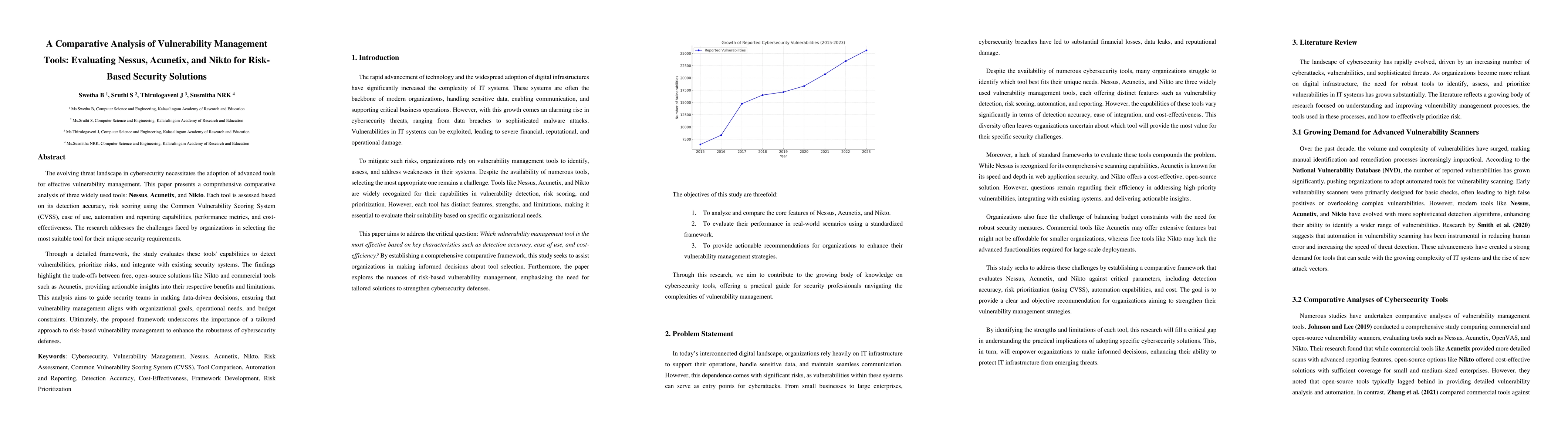 Thumbnail for A Comparative Analysis of Vulnerability Management Tools: Evaluating
  Nessus, Acunetix, and Nikto for Risk Based Security Solutions