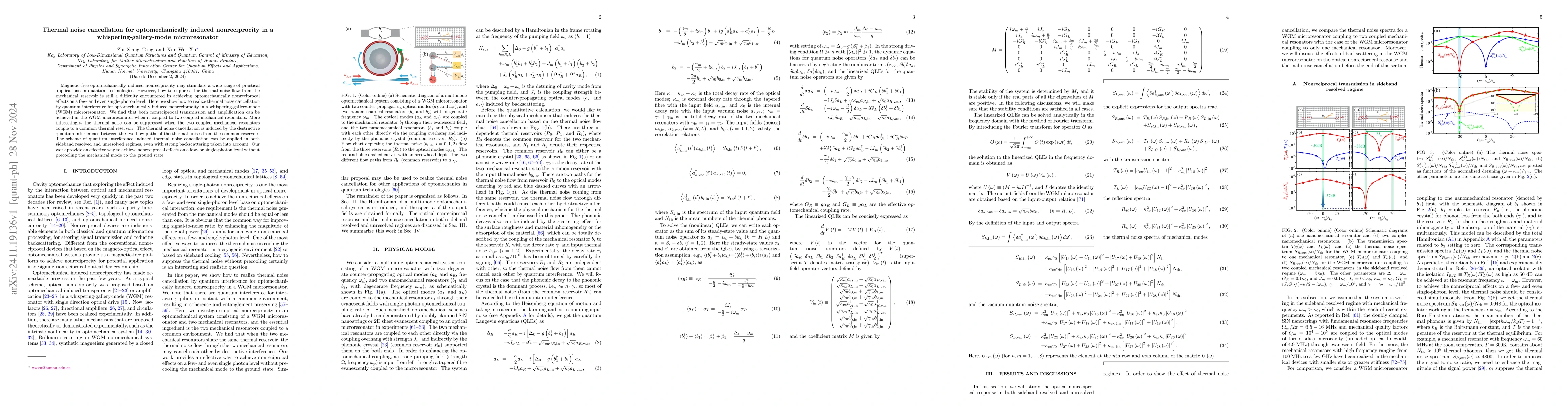 Thumbnail for Thermal noise cancellation for optomechanically induced nonreciprocity
  in a whispering-gallery-mode microresonator