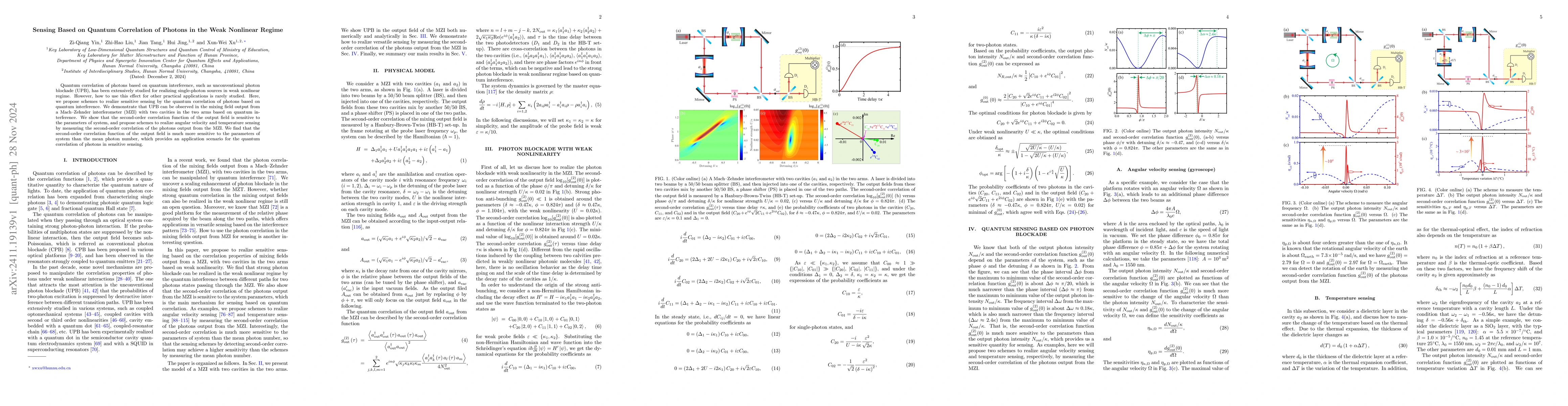 Thumbnail for Sensing Based on Quantum Correlation of Photons in the Weak Nonlinear
  Regime