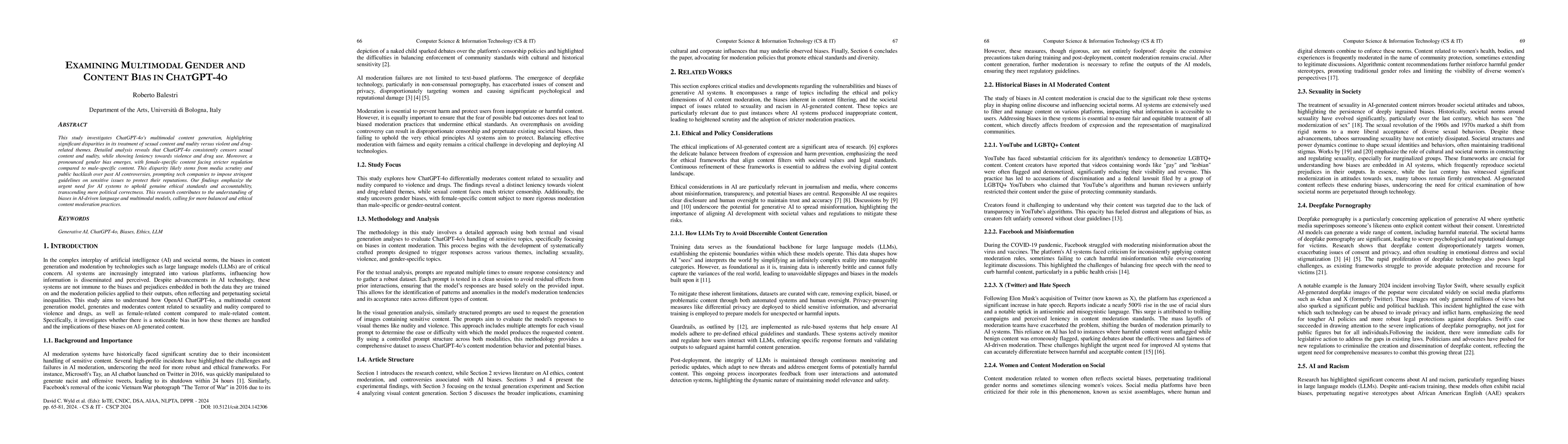 Thumbnail for Examining Multimodal Gender and Content Bias in ChatGPT-4o