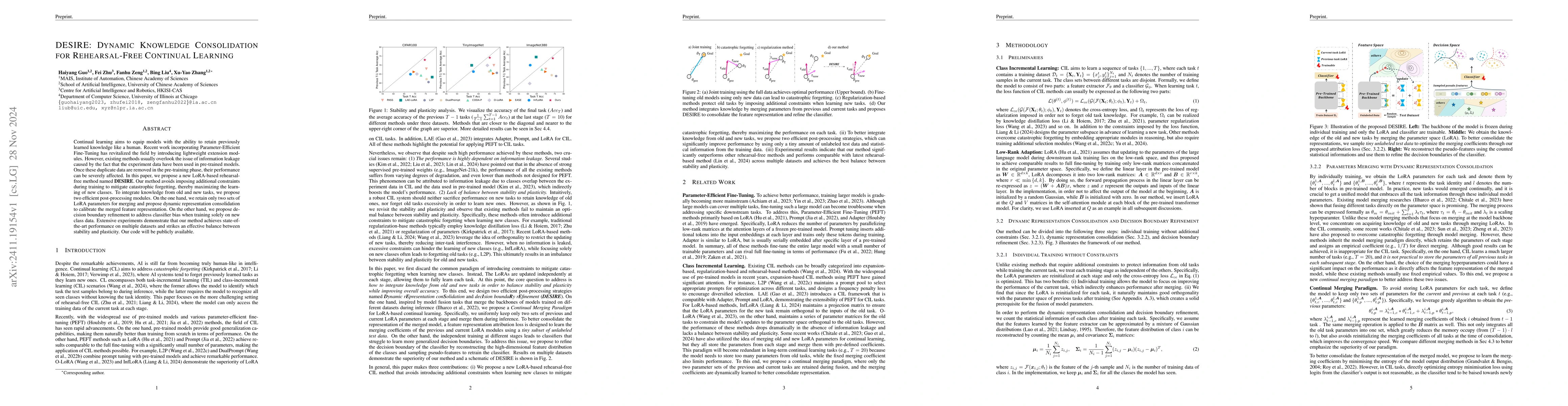 Thumbnail for DESIRE: Dynamic Knowledge Consolidation for Rehearsal-Free Continual
  Learning