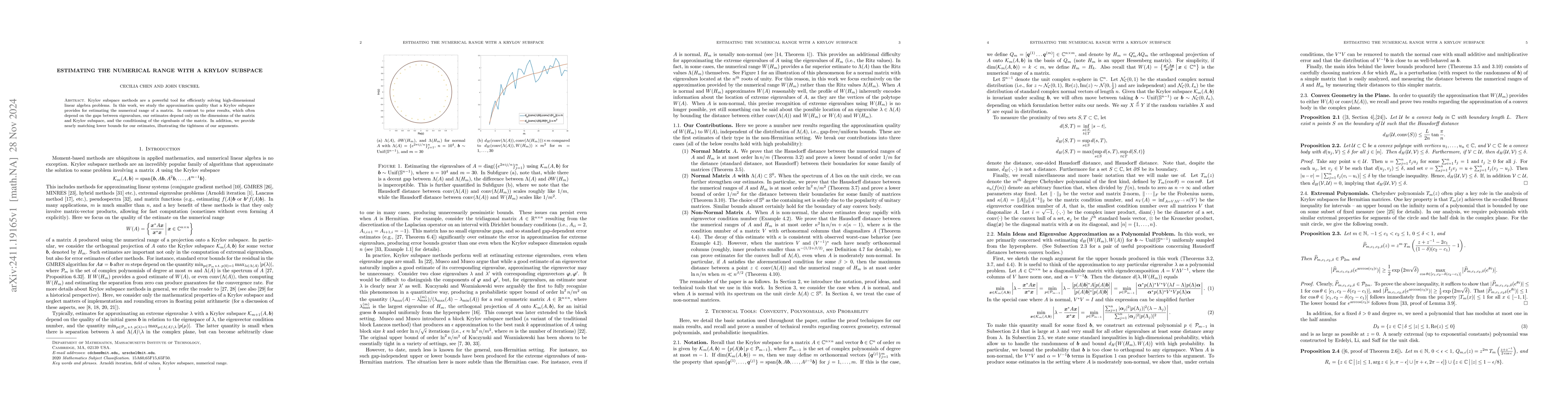 Thumbnail for Estimating the numerical range with a Krylov subspace