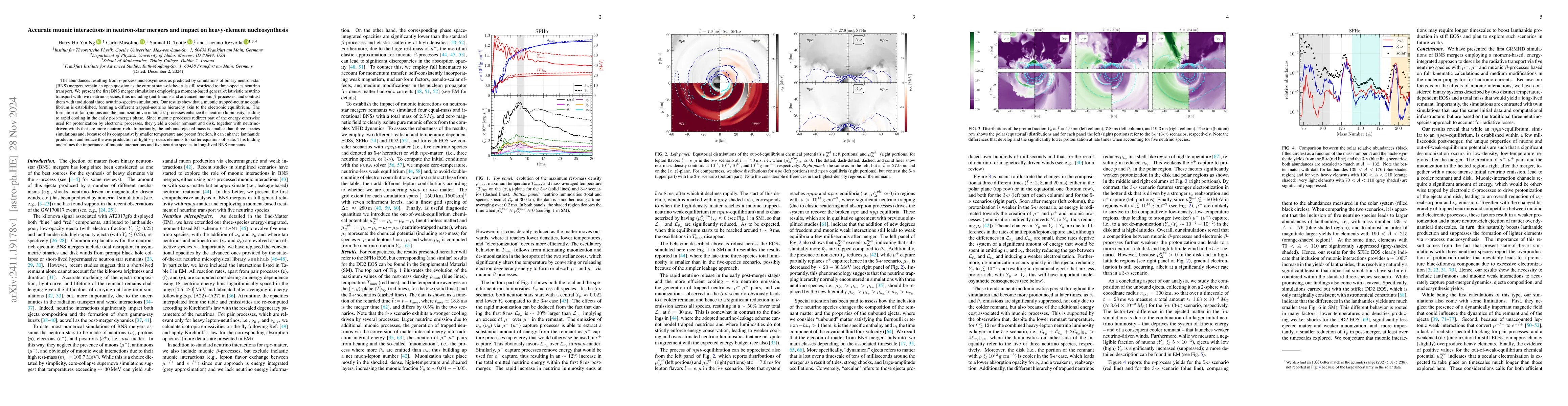 Thumbnail for Accurate muonic interactions in neutron-star mergers and impact on
  heavy-element nucleosynthesis