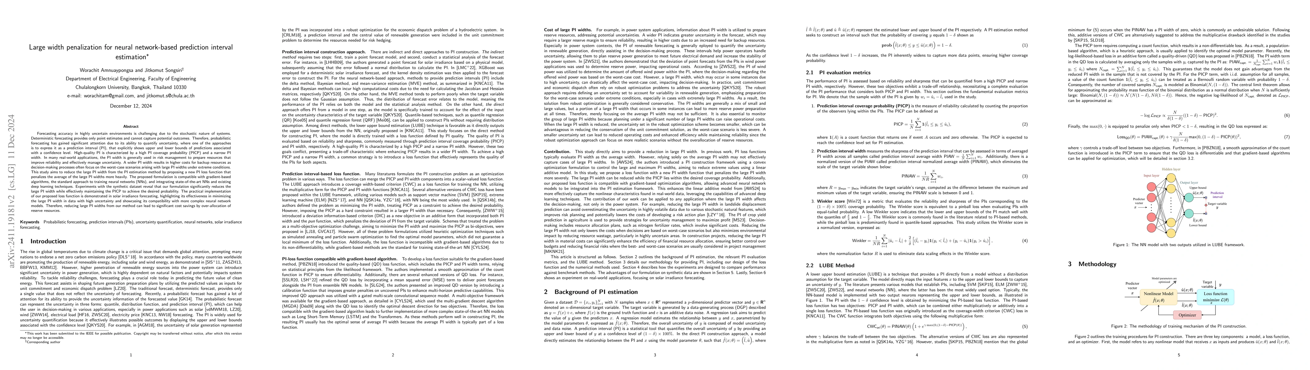 Thumbnail for Large width penalization for neural network-based prediction interval
  estimation