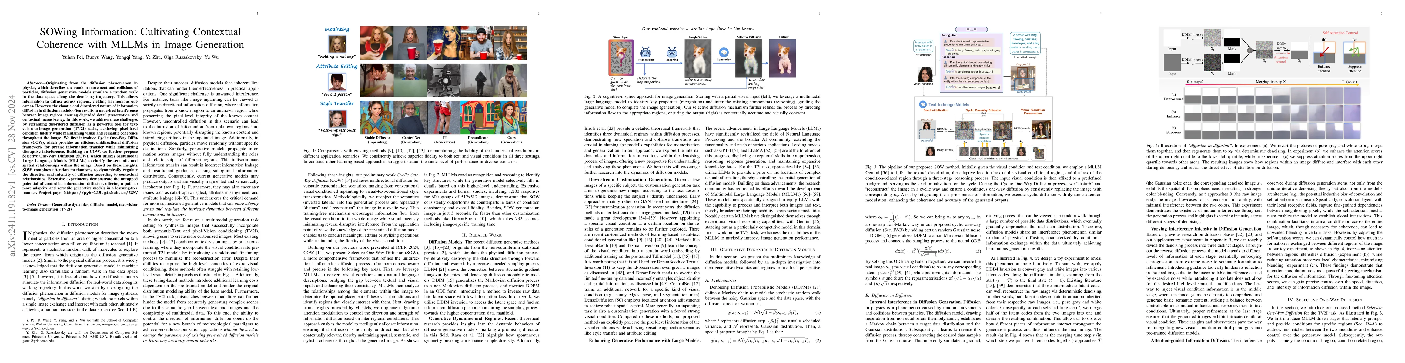 Thumbnail for SOWing Information: Cultivating Contextual Coherence with MLLMs in Image
  Generation