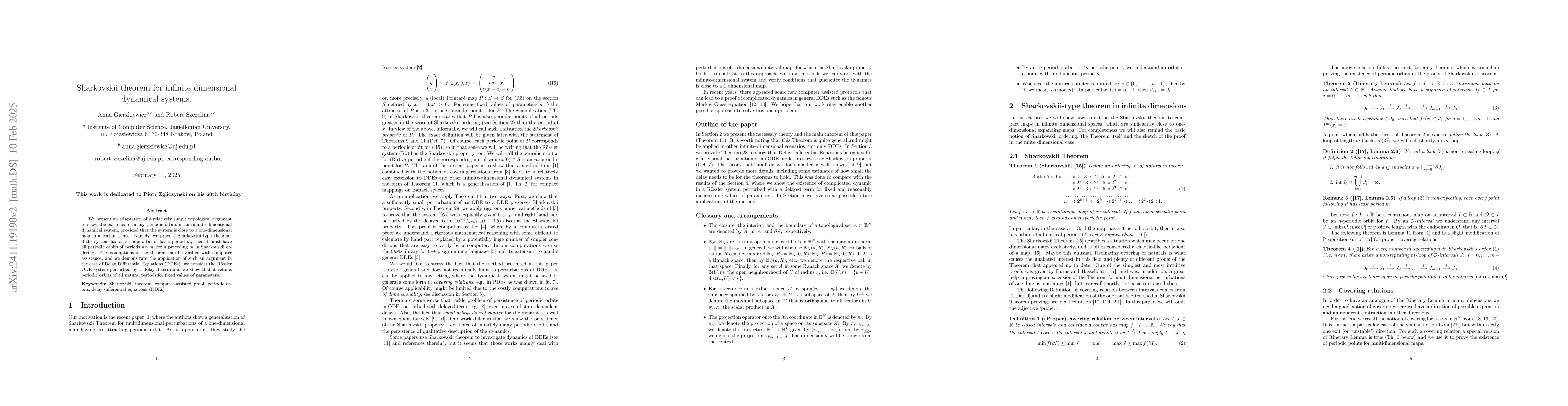 Thumbnail for Sharkovskii theorem for infinite dimensional dynamical systems